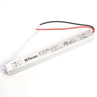 Драйвер светодиодный LED 18w 12v ультратонкий