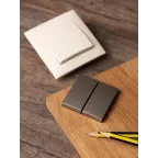 Валенсия лицевая панель выключателя 2-кл. 10А кашемир