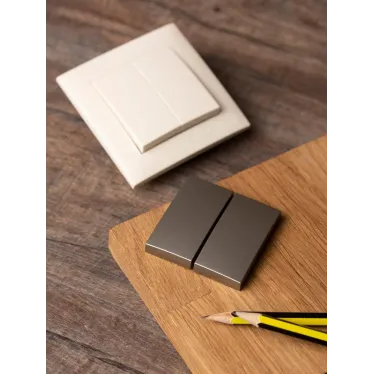 Валенсия лицевая панель выключателя 2-кл. 10А кашемир