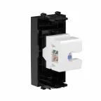 Avanti Компьютерная розетка RJ-45 без шторки модульная, кат.6, Черный квадрат, 1 модуль