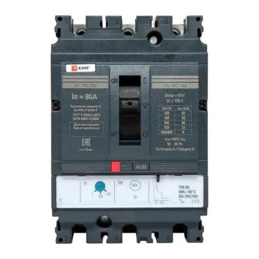 Выключатель автоматический трехполюсный ВА-99C 160/80А 3P 35кА