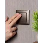 Валенсия лицевая панель выключателя проходного 1-кл. 10А графит