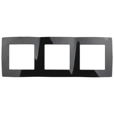 Рамка на 3 поста, Эра12, чёрный, 12-5003-06