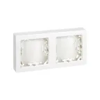 Рамка на 2 поста горизонтальная 75х146 мм, S73L, белый