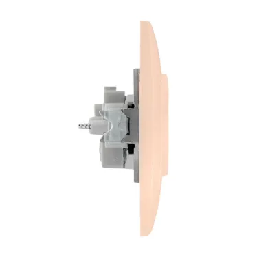 Валенсия розетка 1-местная б/з 10А кремовая с защ. штор.