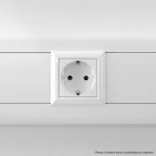 Avanti Розетка ''Белое облако'', 2P+E, с защитными шторками, 2 модульная