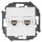 15 Розетка компьютерная двойная RJ45 кат.5е белый