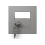 Крышка для розетки с универсальным замком, (ключ арт. 2705891-039), Scudo, серый