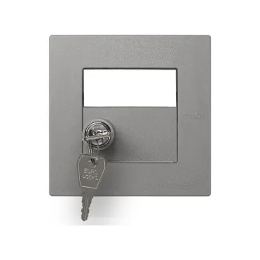 Крышка для розетки с универсальным замком, (ключ арт. 2705891-039), Scudo, серый
