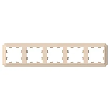 ATLASDESIGN ANTIQUE 5-постовая рамка, универсальная, ПЕСОЧНЫЙ