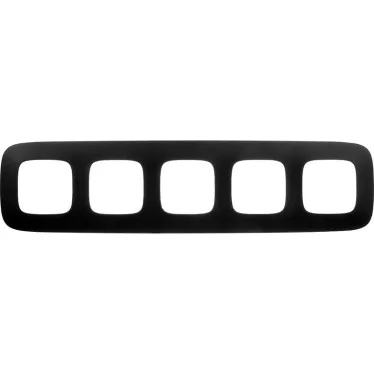 Valena ALLURE Рамка 5 постов матовый черный универсальная