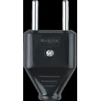 Вилка прямая б/з 6А черная Navigator