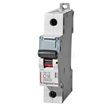 Выключатель автоматический  однополюсный DX3-E 6000 16А C 6кА | 407263 | Legrand