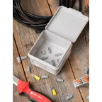 Коробка распределительная KMP-030-035 с крышкой (100х100х50) для прямого монтажа без мембр. вводов серая IP54 EKF