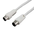 Шнур ТВ гнездо - ТВ штекер, длина 10 метров, белый,