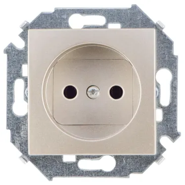 15 Розетка 2P без заземления 16А 250В винтовой зажим шампань