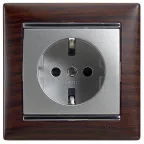 VALENA Рамка 1 пост темное дерево/серебро