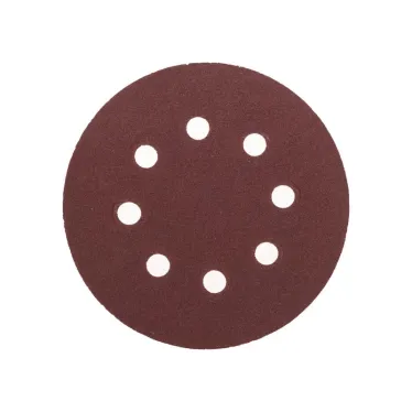 Диск абразивный на ворсовой основе, на липучке, перфорированный, P180, 125мм, 10 шт.