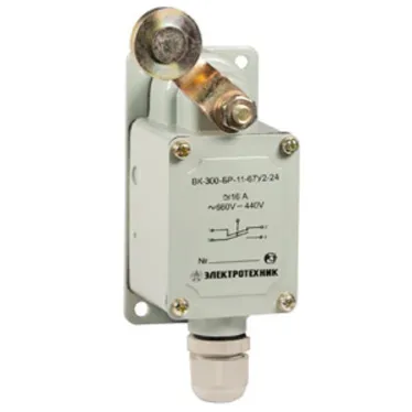 Выключатель концевой ВК-300- БР-11-67У2-15,рычаг с роликом,с сальником,ход вправо и влево,б/cамовозвр.,ступень1,IP67