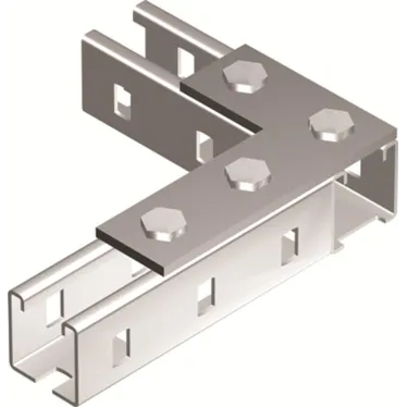 Пластина соединительная 90х140мм L-образная 4отверстия горячеоцинкованная