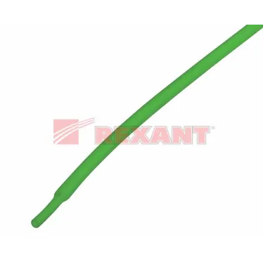 Термоусаживаемая трубка 1,5 0,75 мм, зеленая, упаковка 50 шт. по 1 м, REXANT