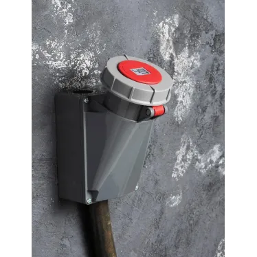 Розетка стационарная наружная 1342 3Р+РЕ 63А 380В IP67 PROxima