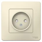 BLANCA скрытой установки розетка без заземления со шторками, 16А, 250В, молочный