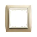 Рамка на 1 пост, S82, шампань матовая - сл.кость