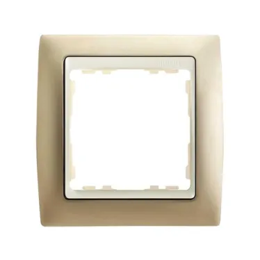 Рамка на 1 пост, S82, шампань матовая - сл.кость