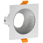 LIGHTING Светильник 4110 встраиваемый поворотный под лампу GU10 белый/хром пластик IEK