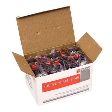 Кнопка красная AEA-22 Гриб NO+NC