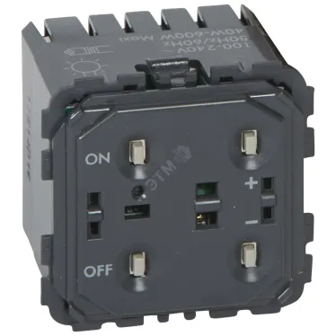 Celiane Мех светорегулятора нажимного 40-600 Вт для л/н и обм тр-ров 2 мод | 067082 | Legrand