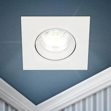 Светильник встраиваемый декоративный KL92-1 WH MR16/GU5.3 белый, пластиковый (MR16/GU5.3 в комплект не входит)