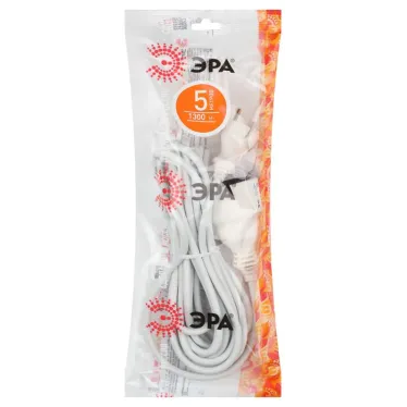 Удлинитель UX(6)-1-5m без заземл, ПВС 2x0,75 мм2, 1гн, 5м (20/720) UX(6)-1-5m