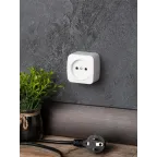 Розетка Минск одноместная ОП 10А без заземления белая