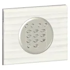 Рамка, однопостовая, Corian белый рельеф