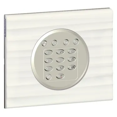 Рамка, однопостовая, Corian белый рельеф