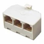 Телефонный тройник RJ-14(6P4C) (штекер - 3 гнезда), REXANT