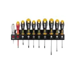                  Набор отверток SL/PZ/Tx Ergonic, отвертка VDE и отвертка тестер-сети на стальной стойке, 10 шт
               