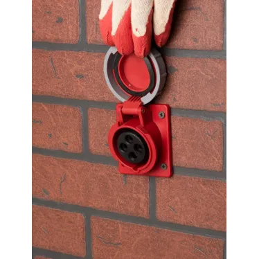 Розетка стационарная внутренняя угловая 4142 3Р+РЕ 16А 380В IP67 PROxima