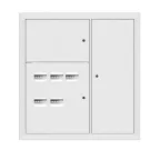 Щит этажный 5 кв. RAL9003 3 окна в ряд по гориз. (1000х950х160) Basic