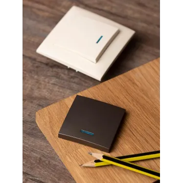 Валенсия лицевая панель выключателя 1-кл. с индикатором 10А графит