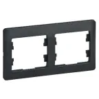 GLOSSA Рамка 2 поста горизонтальная антрацит