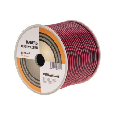 Кабель акустический ШВПМ PROconnect 2х1.50 кв.мм, красно-черный, 100 м