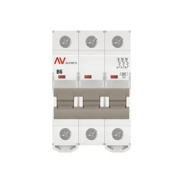 Выключатель автоматический AV-6 3P 6A (B) 6kA AVERES