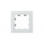 Рамка однопостовая ATLASDESIGN NATURE, СТЕКЛО БЕЛЫЙ