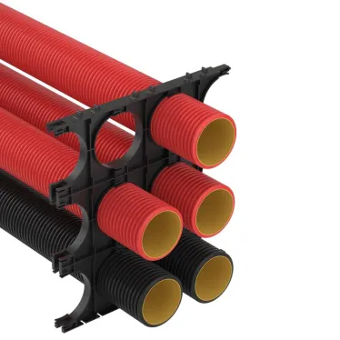 Держатель расстояния (кластер) для двустенных трубс фиксацией, д.110мм, тройной