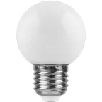 Лампа светодиодная LED 1вт Е27 белый 6400К (шар)