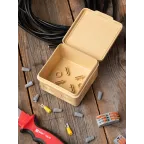 Коробка распаячная КМР-030-035 пылевлагозащищенная без мембранных вводов (88х88х54) светлое дерево PROxima