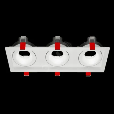 Рамка для модульного светильника FLEX 50 13 тройная встраиваемая110х325х55мм RAL9010 поворотная | V1-R0-00435-10011-2000000 | VARTON